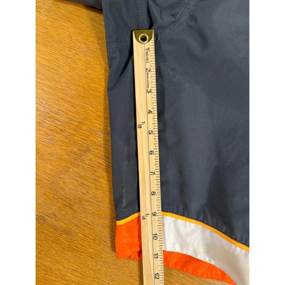 Nike Swim Trunks Men's Large Gray Orange Mesh Lined Board Shorts‎ Drawstring